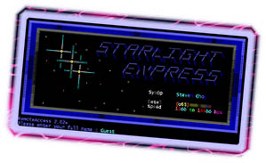 Starlight Express BBS Login Screen